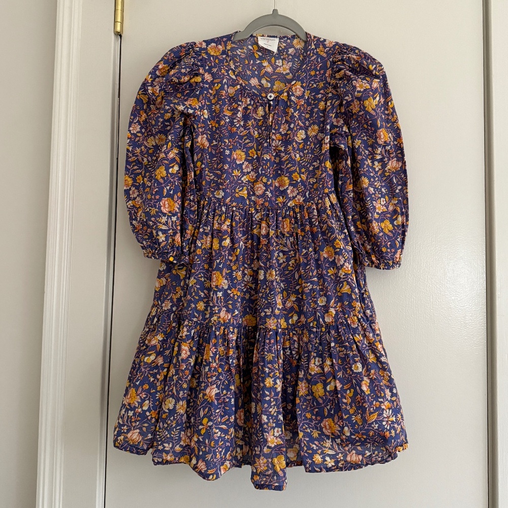 J. Crew Crewcuts Indian Block Print Floral Dress Girl's Size 6